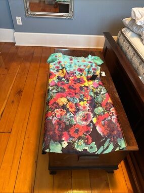 Serra Girls Floral Shift Dress in Aqua and Multicolor